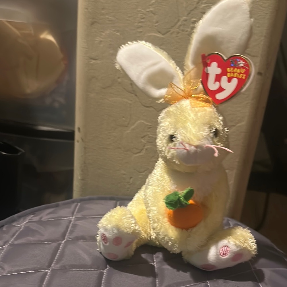 Ty Beanie Babies Yellow Bunny Plush Toy